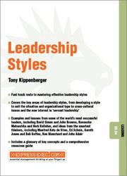 Cover of: Leadership Styles by Tony Kippenberger