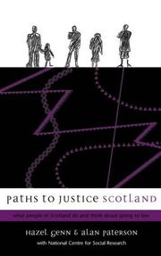 Cover of: Paths to Justice Scotland: What People in Scotland Do and Think About Going to Law