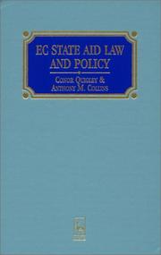 EC state aid law and policy by Conor Quigley