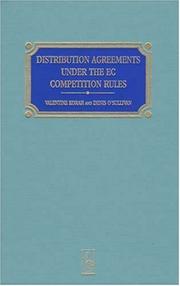 Cover of: Distribution agreements under the EC competition rules