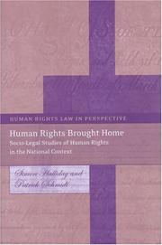 Human rights brought home : socio-legal perspectives on human rights in the national context