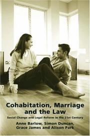 Cover of: Cohabitation, Marriage and the Law: Social Change and Legal Reform in the 21st Century