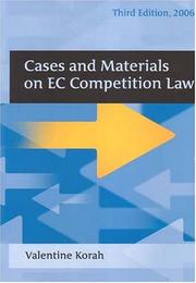 Cover of: Cases and Materials on Ec Competition Law