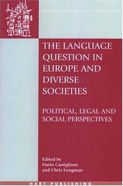 Cover of: The Language Question in Europe and Diverse Societies: Political, Legal and Social Perspectives (Onati International Series in Law and Society)