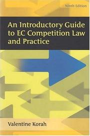 Cover of: An Introductory Guide to EC Competition Law and Practice