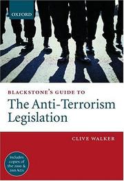 Blackstone's guide to the anti-terrorism legislation