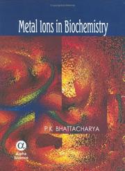 Metal ions in biochemistry