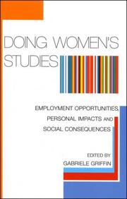 Doing women's studies : employment opportunities, personal impacts and social consequences