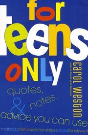 Cover of: For Teens Only: Quotes, Notes, & Advice You Can Use