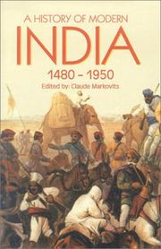 Cover of: A history of modern India, 1480-1950