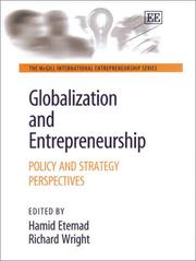 Cover of: Globalization and Entrepreneurship: Policy and Strategy Perspectives (Mcgill International Entrepreneurship)