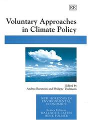 Voluntary approaches in climate policy