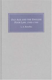 Old age and the English poor law, 1500-1700