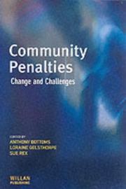Cover of: Community Penalties: Policy, Practice and Future Directions (Cambridge Criminal Justice)