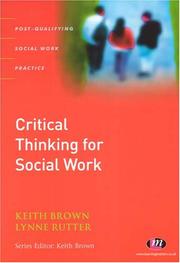 Cover of: Critical Thinking For Social Work (Post-Qualifying Social Work Practice)
