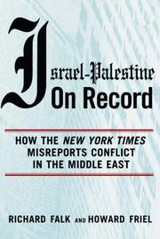 Israel-Palestine on record