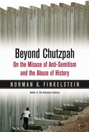 Beyond Chutzpah by Norman G. Finkelstein
