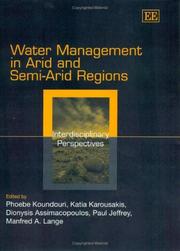 Water management in arid and semi-arid regions : interdisciplinary perspectives