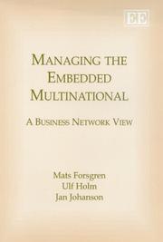 Managing the embedded multinational : a business network view