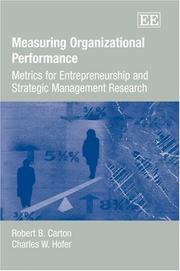 Measuring organizational performance : metrics for entrepreneurship and strategic management research