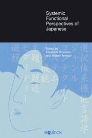 Systemic functional perspectives of Japanese : descriptions and applications