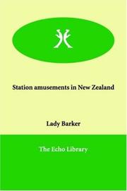 Cover of: Station amusements in New Zealand by Mary Anne Barker