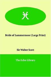 Cover of: Bride of Lammermoor (Large Print) by Sir Walter Scott