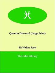 Cover of: Quentin Durward (Large Print) by Sir Walter Scott
