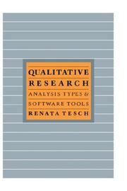Qualitative Research by Renata Tesch