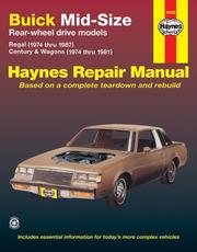Cover of: Buick Regal and Century owners workshop manual by Peter D. DuPré