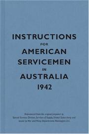 Instructions for American servicemen in Australia, 1942