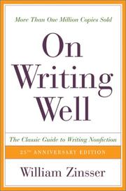 Cover of: On writing well: the classic guide to writing nonfiction