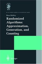 Randomized algorithms : approximation, generation and counting