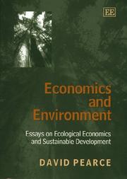 Economics and environment : essays on ecological economics and sustainable development