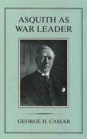 Cover of: Asquith as war leader