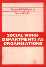Social work departments as organisations