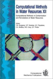 Cover of: Computational methods in water resources XII