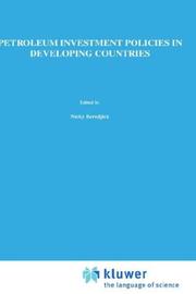 Petroleum investment policies in developing countries