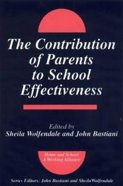 The contribution of parents to school effectiveness