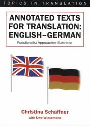 Annotated texts for translation : English-German : functionalist approaches illustrated