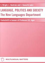 Language, politics and society : the new languages department : festschrift in honour of D.E. Ager