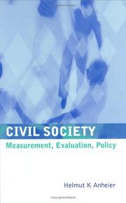Cover of: Civil Society: Measurement, Evaluation, Policy