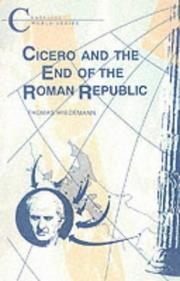 Cicero and the end of the Roman Republic