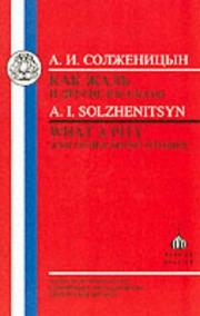 Cover of: Solzhenitsyn: What A Pity! and Other Short Stories (Russian Studies) (Russian Studies)