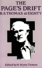 Cover of: The page's drift: R.S. Thomas at eighty