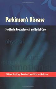 Parkinson's disease : studies in psychological and social care