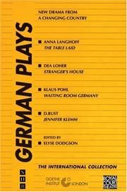 German plays : plays from a changing country