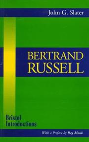 Cover of: Bertrand Russell (Bristol Introductions)