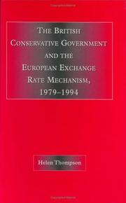 The British Conservative government and the European Exchange Rate Mechanism, 1979-1994