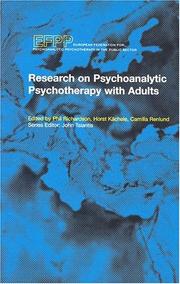 Research on psychoanalytic psychotherapy with adults